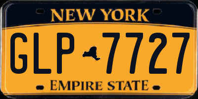 NY license plate GLP7727