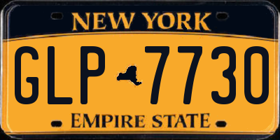 NY license plate GLP7730