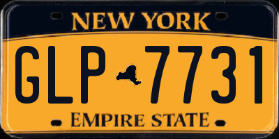 NY license plate GLP7731