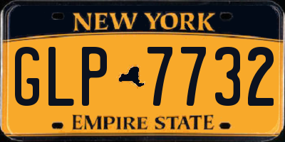 NY license plate GLP7732