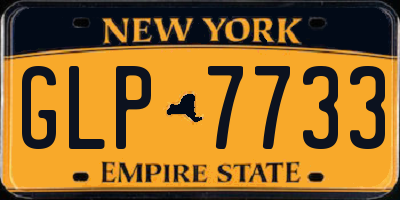 NY license plate GLP7733