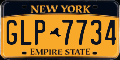 NY license plate GLP7734