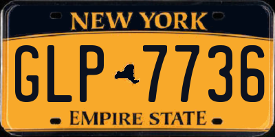 NY license plate GLP7736