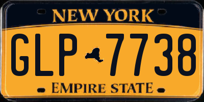 NY license plate GLP7738