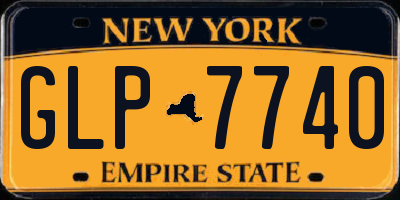 NY license plate GLP7740