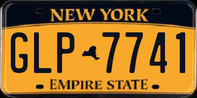 NY license plate GLP7741