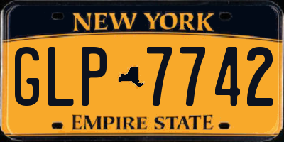 NY license plate GLP7742