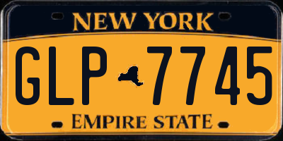 NY license plate GLP7745