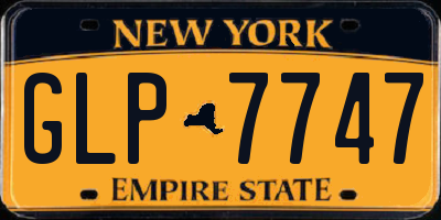 NY license plate GLP7747