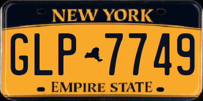 NY license plate GLP7749