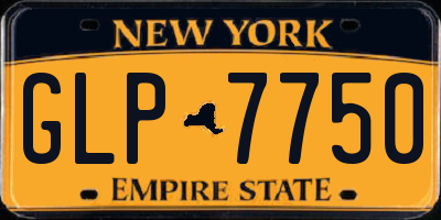 NY license plate GLP7750
