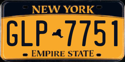 NY license plate GLP7751