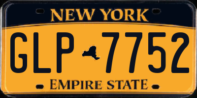 NY license plate GLP7752