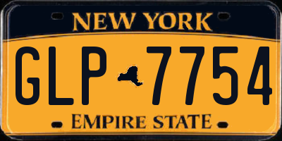 NY license plate GLP7754