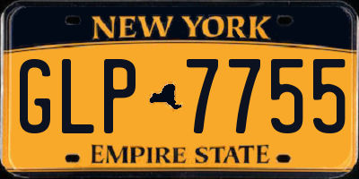NY license plate GLP7755