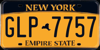 NY license plate GLP7757