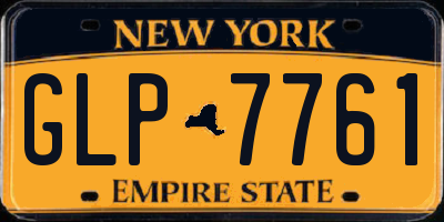 NY license plate GLP7761