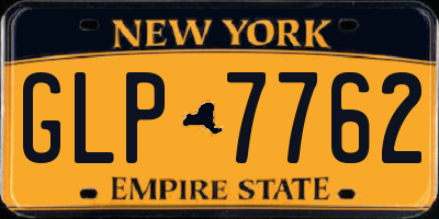 NY license plate GLP7762