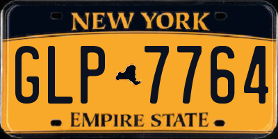 NY license plate GLP7764