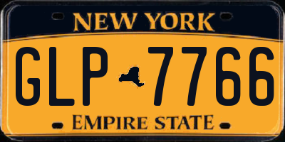 NY license plate GLP7766