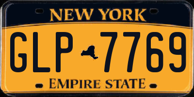 NY license plate GLP7769