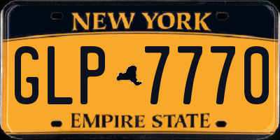 NY license plate GLP7770