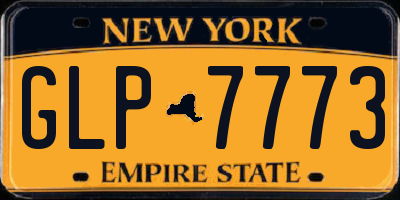 NY license plate GLP7773