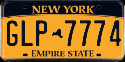NY license plate GLP7774