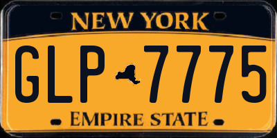 NY license plate GLP7775