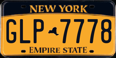 NY license plate GLP7778