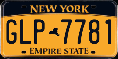 NY license plate GLP7781