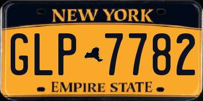 NY license plate GLP7782