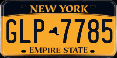 NY license plate GLP7785