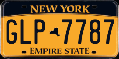 NY license plate GLP7787
