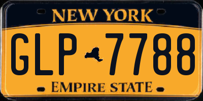 NY license plate GLP7788