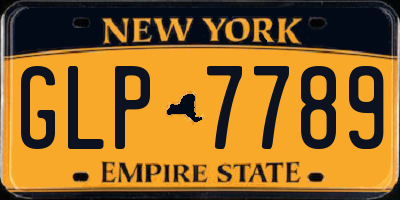 NY license plate GLP7789
