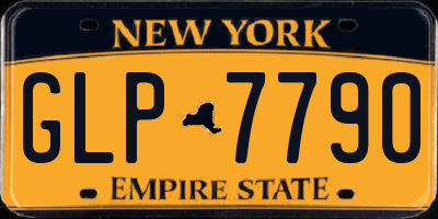 NY license plate GLP7790