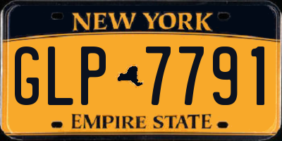NY license plate GLP7791