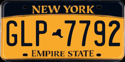 NY license plate GLP7792