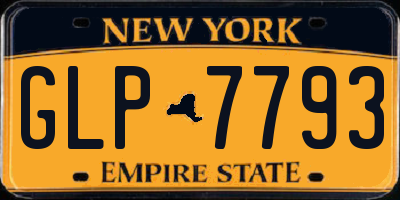 NY license plate GLP7793