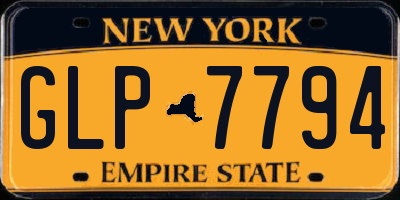 NY license plate GLP7794