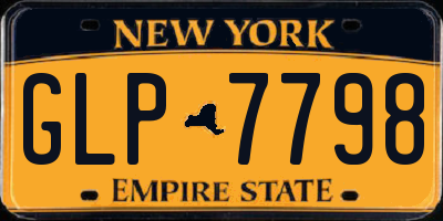 NY license plate GLP7798