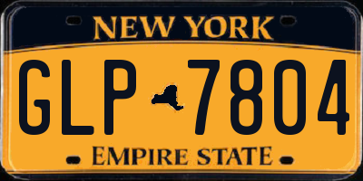 NY license plate GLP7804