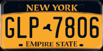 NY license plate GLP7806