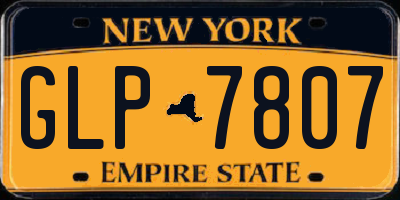 NY license plate GLP7807