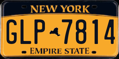 NY license plate GLP7814
