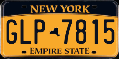 NY license plate GLP7815