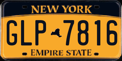 NY license plate GLP7816