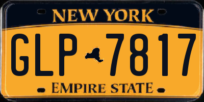 NY license plate GLP7817