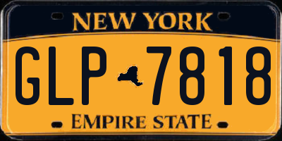 NY license plate GLP7818